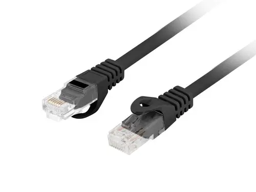 Кабел, Lanberg patchcord CAT.6 utp lszh cu 0.5m black fluke passed