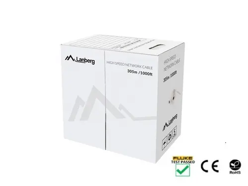 Кабел, Lanberg LAN cable CAT.6 utp 305m solid cu grey fluke passed