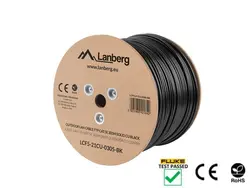 Кабел, Lanberg LAN cable CAT.5e ftp 305m solid outdoor cu black fluke passed