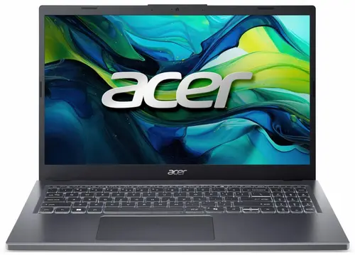 Лаптоп, Acer Aspire 15, A15-51M-59Z7, Intel Core 5 120U (up to 5.00GHz, 12MB), 15.6" QHD (2560x1440) IPS SlimBezel, 1*16GB DDR5 4600MHz (1 slot free), 512GB PCIe NVMe SSD, Intel UMA, FHD Cam,WiFi 6E, BT 6E, Backlit Kbd, No OS, Steel Gray