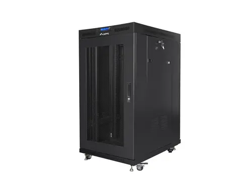Комуникационен шкаф, Lanberg rack cabinet 19" free-standing 22U/800x1000 (flat pack) with mesh door lcd black v2