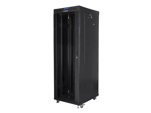 Комуникационен шкаф, Lanberg rack cabinet 19" free-standing 37U/600x800 (flat pack) with glass door lcd black v2