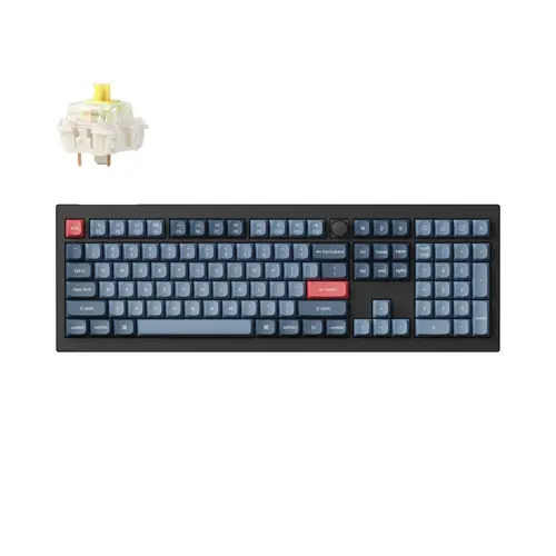 Механична клавиатура Keychron V6 MAX QMK Carbon Black - Wireless, Full-Size