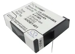 Батерия за камера GOPRO Hero 4; HERO 4 Plus  AHDBT-401  3,8V 1160mAh   LIIon Cameron Sino
