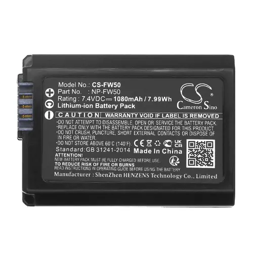 Батерия за фотоапарат и камера Sony NP-FW50  LiIon  7.4V 1080mAh Cameron Sino