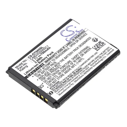 Батерия за мобилен телефон  ALCATEL 2010D, One Touch 356, One Touch 665  CAB22B0000C1 LiIon 3,7V 700mAh CAMERON SINO