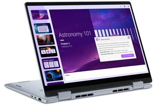 Лаптоп, Dell 14 Plus 2-in-1 DB04250, Intel Ultra 7 256V (47 TOPS NPU, 8 cores, up to 4.8 GHz), 14" 16:10 FHD+(1920x1200) Touch 300nits WVA AG, 16GB, LPDDR5X, 8533MT/s (onboard), 512GB M.2 SSD PCIe, Intel Arc, FHD RGB and Mic, Wi-Fi 7, FPR, Backlit Kb, Win 11 Pro Лаптоп, Dell 14 Plus 2-in-1 DB04250, Intel Ultra 7 256V (47 TOPS NPU, 8 cores, up to 4.8 GHz), 14" 16:10 FHD+(1920x1200) Touch 300nits WVA AG, 16GB, LPDDR5X, 8533MT/s (onboard), 512GB M.2 SSD PCIe, Intel Arc, FHD RGB and Mic, Wi-Fi 7, FPR, Backlit Kb, Win 11 Pro