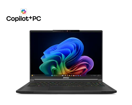 Лаптоп, MSI Stealth A16 AI+ A3XVFG, AMD Ryzen AI 9 HX 370 (12C, 24T, Up to 5.1 GHz 24 MB L3) RTX 4060 8GB GDDR6 233 AI TOPS, 16" 16:10 QHD+ (2560x1600) OLED, 240hz, 32GB LPDDR5x-7500, 1TB PCIe SSD Gen4x4, Wi-Fi 7, Per-Key RGB KBD by SteelSeries, Windows 11 Home