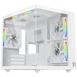 Aqua M Lite Arctic (WH, MATX, U3x1 & U2x1, 2PCS TG, 4PCS G22A Arctic Reverse & 1PC G22A Arctic,ARGB Remote Control Box)
