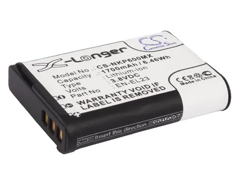 Батерия за апарат NIKON EN-E23  Coolpix P600; P900  LiIon 3,8V  1700mAh  Cameron Sino