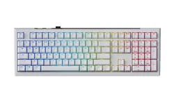 Ducky професионална геймърска механична клавиатура Professional Gaming Mechanical Keyboard One X Wireless White - Ducky AI Switches [Linear]