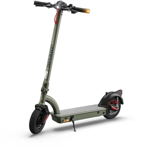 Електрически скутер, Sharp Electric Scooter, Range per charge: 35 km, 350W Motor, LED Display, e-ABS, USB Charging Port, Bluetooth, IPX4 certification, 10" Pneumatic tyre, Triple brake system, Rear Suspension, Max load: 120 kg, Olive Gray