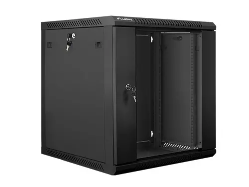 Комуникационен шкаф, Lanberg rack cabinet 19" wall-mount 12U / 600x600 for self-assembly (flat pack), black