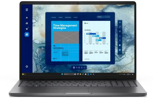 Лаптоп, Dell Pro 16 PC16250, Intel 5 120U (10 cores, up to 5.0 GHz), 16" FHD+(1920x1200) 300nits AG, 8 GB: 1x8 GB, DDR5, 5600 MT/s, 512 GB TLC SSD, Intel Graphics, FHD HDR IR Cam and Mic, Wi-Fi 6E, FPR, Backlit Kb, Win11 Pro, Magnetite, 3Y PS