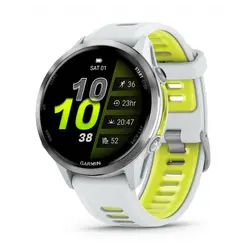 Garmin Forerunner® 970 - Forerunner® 970 - Titanium с Whitestone корпус и Whitestone/Translucent Amp Yellow каишка 010-02969-11