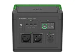 Преносима захранваща станция, Schneider OffGrid Portable Power Station 500, 517Wh Lithium-ion, 2 Schuko, Sinewave