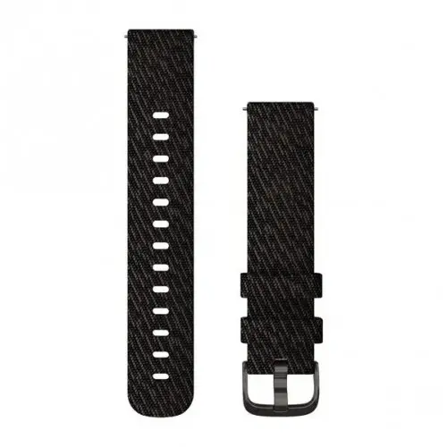 Garmin Бързоосвобождаваща се каишка - Black Pepper Woven Nylon с Slate  (20 мм) 010-12924-13
