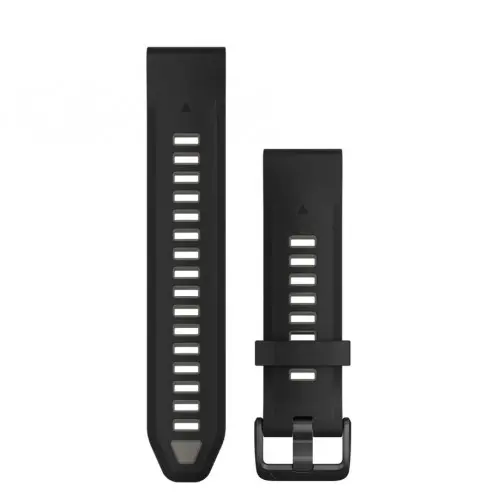Garmin QuickFit® 20 Black/Pebble Gray силоконова каишка 010-13391-00 Garmin QuickFit® 20 Black/Pebble Gray силоконова каишка 010-13391-00
