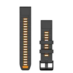 Garmin QuickFit® 22 Graphite/Spark Orange силиконова каишка 010-13392-05