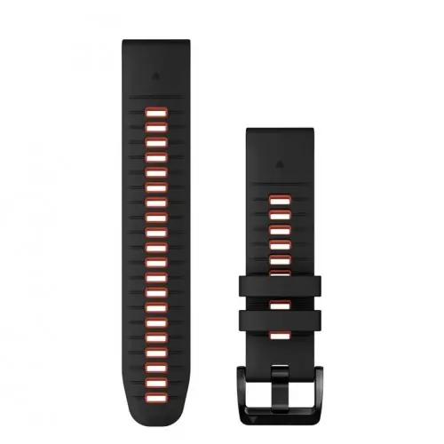Garmin QuickFit® 26 Black/Flame Red силиконова каишка (Fenix 7x Pro) 010-13281-06 Garmin QuickFit® 26 Black/Flame Red силиконова каишка (Fenix 7x Pro) 010-13281-06