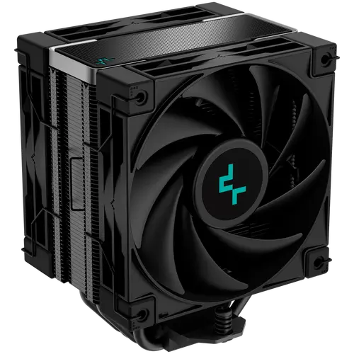 DeepCool AK400 ZERO DARK PLUS, CPU Air Cooler, 2x120mm FDB PWM Fan, Core Touch Technology 2.0, 4 Heatpipes, LGA1851/1700/1200/115x, AMD AM5/AM4, 127x123x155 mm(LxWxH), 3Y, R-AK400-BKNNMD-G-1