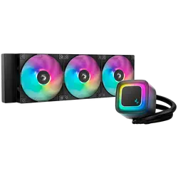 DeepCool LE360 V2, 360mm CPU Liquid Cooler, 3x120mm PWM ARGB Fans, ARGB block, Black, LGA1851/1700/1200/1151/1150/1155, AMD AM5/AM4, R-LE360-BKAMMC-G-2