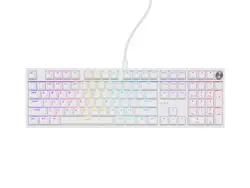 Клавиатура, Genesis Mechanical Gaming Keyboard Thor 404 White RGB Backlight Gateron Peach Silent, US Layout