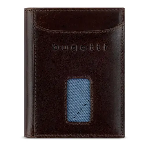 Кожен портфейл Bugatti Secure Slim Special Mini, кафяв