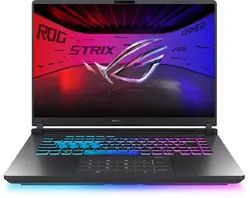 Лаптоп, Asus Strix G16 G615LM-S5076, Intel Ultra 9 275HX 2.7 GHz (36MB Cache, up to 5.4 GHz, 24 cores),16.0 WQXGA(2560X1600),16:10 Bend+500nits, AG,240Hz,DDR5 32GB ( 16GB DDR5-5600 SO-DIMM *2 ) ,1TB , RTX 5060  8GB GDDR7,Wi-Fi 7 ,Backlit Kbd 1-Zone, Eclipse Gray