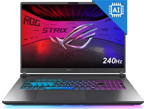 Лаптоп, Asus Strix G18 G815LM-S9025, Intel Ultra 9 275HX 2.7 GHz (36MB Cache, up to 5.4 GHz, 24 cores),18.0 WQXGA(2560X1600),16:10 Bend+500nits, AG,240Hz,DDR5 32GB ( 16GB DDR5-5600 SO-DIMM *2 ) ,1TB , RTX 5060 8GB GDDR7,Wi-Fi 7 ,Backlit Chiclet Keyboard 1-Zone Лаптоп, Asus Strix G18 G815LM-S9025, Intel Ultra 9 275HX 2.7 GHz (36MB Cache, up to 5.4 GHz, 24 cores),18.0 WQXGA(2560X1600),16:10 Bend+500nits, AG,240Hz,DDR5 32GB ( 16GB DDR5-5600 SO-DIMM *2 ) ,1TB , RTX 5060 8GB GDDR7,Wi-Fi 7 ,Backlit Chiclet Keyboard 1-Zone