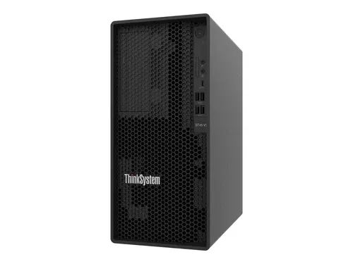 Сървър, Lenovo ThinkSystem ST45 V3, AMD EPYC 4124P (4C 3.8GHz 16MB Cache/65W), No RAID, 2x1TB SATA, 1x16GB, 500W 94% Efficiency, No DVD, 3 year Сървър, Lenovo ThinkSystem ST45 V3, AMD EPYC 4124P (4C 3.8GHz 16MB Cache/65W), No RAID, 2x1TB SATA, 1x16GB, 500W 94% Efficiency, No DVD, 3 year