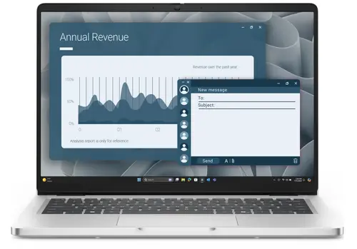 Лаптоп, Dell Pro 14 PC14255, AMD Ryzen AI 7 350 (24 MB cache, 8cores, up to 5.0 GHz, 50 TOPS NPU), 14" FHD+(1920x1200) IPS, 300nits AG, 16 GB: 1 x 16 GB, DDR5, 5600 MT/s, 512 GB SSD, AMD Radeon 860M graphics, FHD HDR IR Cam and Mic, Wi-Fi 6E, FPR, Backlit Kb, Wi Лаптоп, Dell Pro 14 PC14255, AMD Ryzen AI 7 350 (24 MB cache, 8cores, up to 5.0 GHz, 50 TOPS NPU), 14" FHD+(1920x1200) IPS, 300nits AG, 16 GB: 1 x 16 GB, DDR5, 5600 MT/s, 512 GB SSD, AMD Radeon 860M graphics, FHD HDR IR Cam and Mic, Wi-Fi 6E, FPR, Backlit Kb, Wi