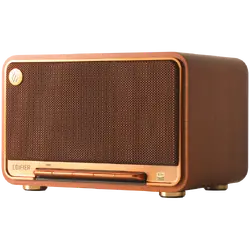 Edifier D32 2.1 Speaker, BT V5.3, Wi-Fi, AUX, USB-C, 1x 4-inch Midrange Driver, 2x 1-inch Tweeters, 60W (RMS), Brown