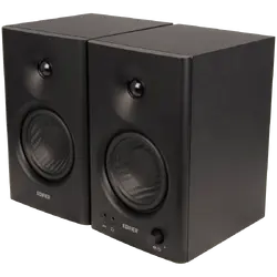 Edifier MR4 Active Studio Monitors, RCA, AUX, TRS, 1-inch Tweeters, 4-inch Woofers, 42W (RMS), Control Knob, Black