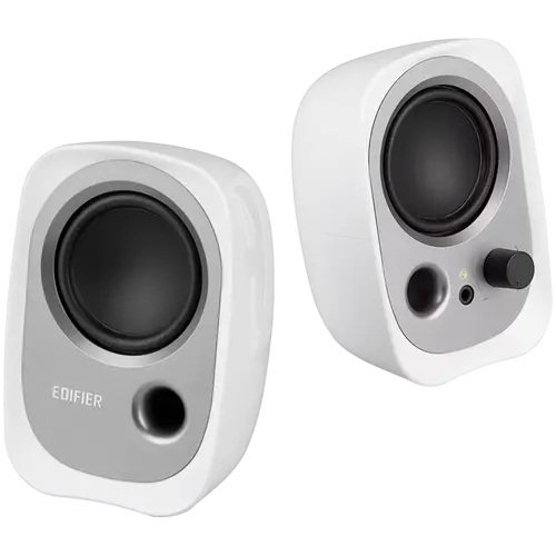 Edifier R12U 2.0 Audio System, USB, AUX, 2.25-inch Drivers, 4W (RMS), Volume Control, White