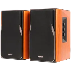 Edifier R1380DB 2.0 Bookshelf Speakers, BT V5.1, Optical, Coaxial, RCA, 1-inch Tweeters, 4-inch Drivers, 42W (RMS), Control Knobs and Remote Control, Brown