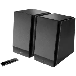 Edifier R1855DB 2.0 Bookshelf Speakers, BT V5.1, Optical, Coaxial, RCA, 0.75-inch Tweeters, 4-inch Drivers, Sub-Out, 70W (RMS), Control Knobs and Remote Control, Matte Black