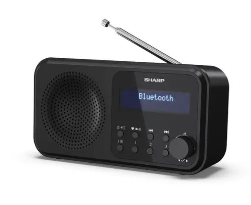 Радио, Sharp Radios DR-P420(BK), PORTABLE DIGITAL RADIO, Bluetooth 5.0, 20 DAB+/DAB/FM, Auto time/date, LCD Display, Dual alarm,Micro USB x1 (power supply),3.5mm Headphone jack / line-out, Black