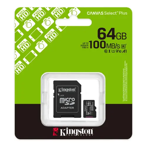 Памет, KINGSTON 64GB SDMIC KING CANVAS SEL+ A1