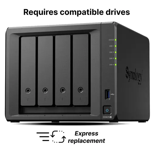 4-bay (up to 9-bay) Synology NAS server for Small and Medium Business DS925+ 4-bay (up to 9-bay) Synology NAS server for Small and Medium Business DS925+