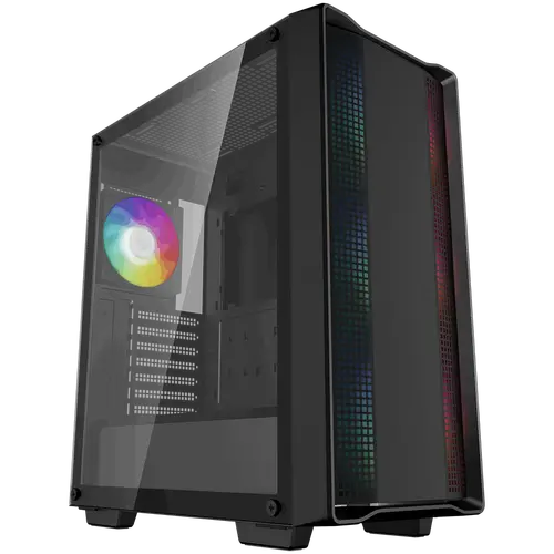 DeepCool CC560 ARGB V2, Mid Tower, Mini-ITX/Micro-ATX/ATX, 1xUSB3.0, 1xUSB2.0, 1xAudio, 4x120mm Pre-Installed ARGB Fans, Tempered Glass, Mesh Panel, 2Y, R-CC560-BKTAA4-G-2
