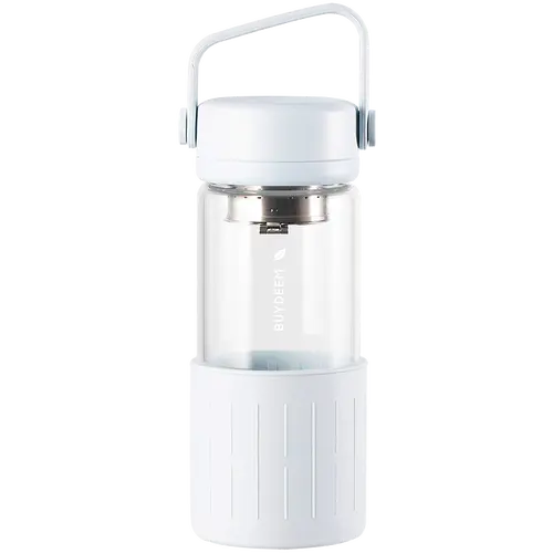 BUYDEEM Glass Tea Bottle 300 ml, model DG42, color Oats White