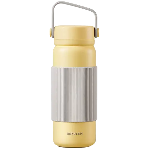 BUYDEEM Tea Infuser Thermos Bottle 400 ml, model CD1011, color Mellow Yellow