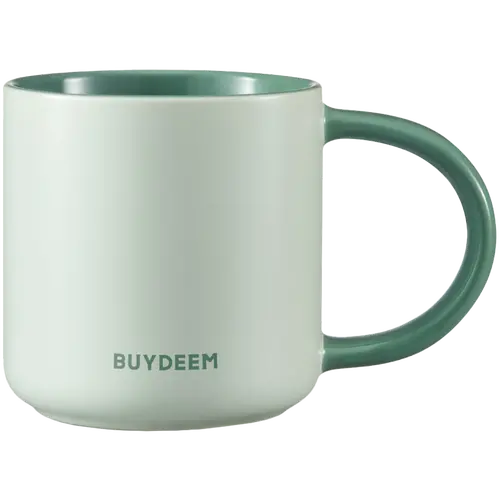 BUYDEEM Ceramic Mug 300 ml, model CD1018, color Cozy Greenish