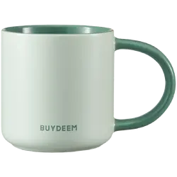 BUYDEEM Ceramic Mug 300 ml, model CD1018, color Cozy Greenish