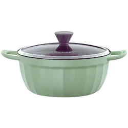 BUYDEEM Cast Aluminium Nonstick Stockpot 4,5L, model CP152, color Cozy Greenish