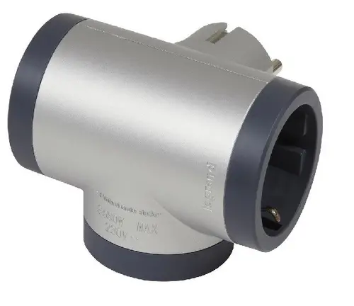 АДАПТЕР 3х ШУКО Т-ОБРАЗЕН LEGRAND - АЛУМИНИЙ