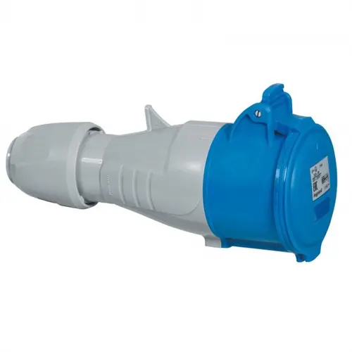 КУПЛУНГ IP44 2P+E, 16A 220V LEGRAND - СИВ/СИН