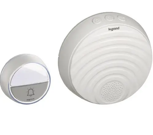 БЕЗЖИЧЕН ЗВЪНЕЦ 220V С ОБХВАТ 100М LGR 94254 LEGRAND - БЯЛ