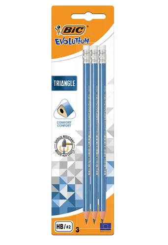 МОЛИВ С ГУМА ТРИЪГЪЛЕН EVOLUTION 3 БР. BIC